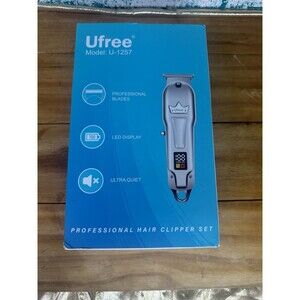 Ufree Professional Hair Clipper Set U-1257 Silver New/Open & Ships FREE